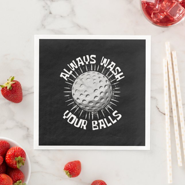 Funny Golf Serviette (Beispiel)