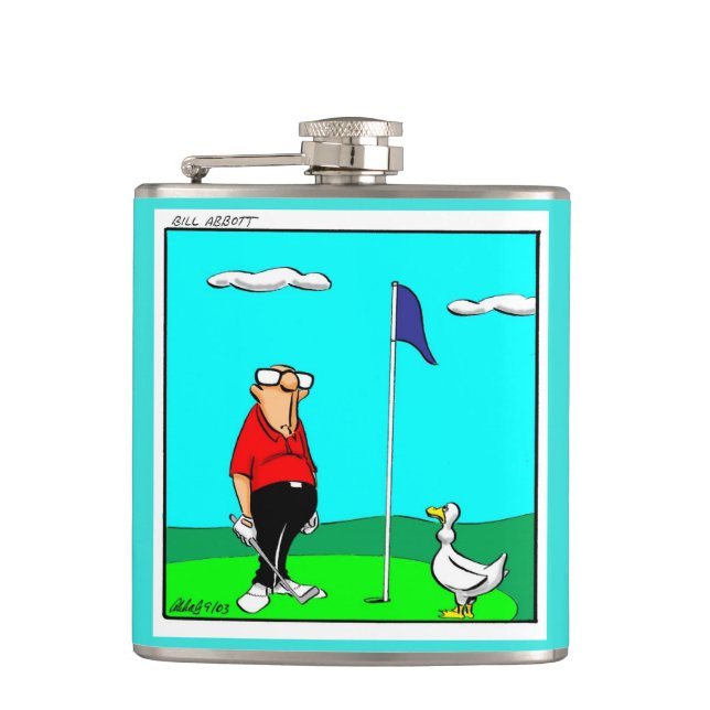 Funny Golf Spaß Flask Geschenk Flachmann (Vorderseite)