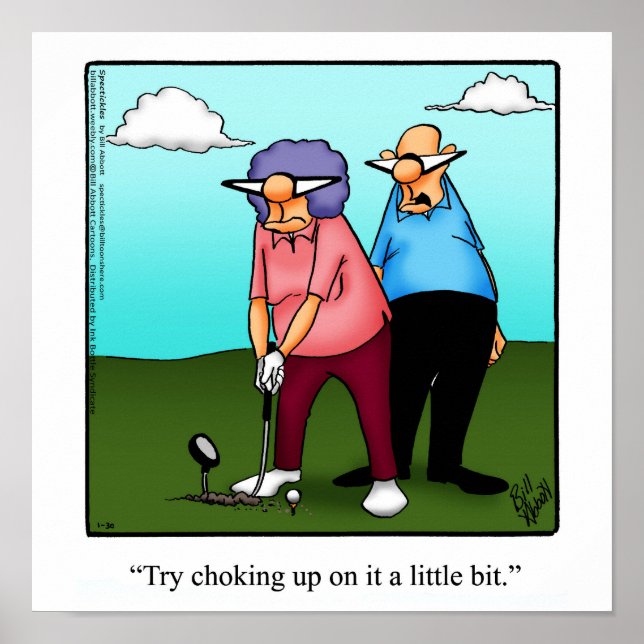 Funny Golf Spaß Poster Geschenk (Vorne)