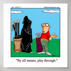 Funny Golf Spaß Poster Geschenk