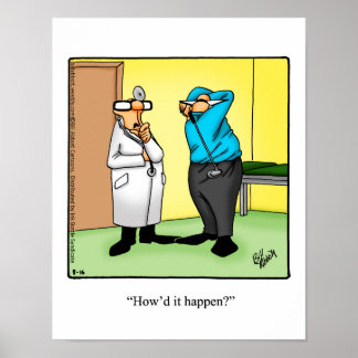 Funny Golf Spaß Poster Geschenk