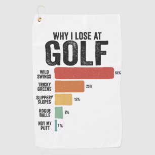 Funny Golf Sport Warum ich beim Golfspiel Retro ve Golfhandtuch