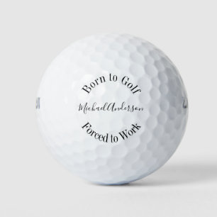 Funny Golf Sprichwort Schwarz-weiß Einfach Minimal Golfball
