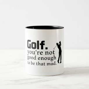 Funny Golf Sprichwort Zweifarbige Tasse