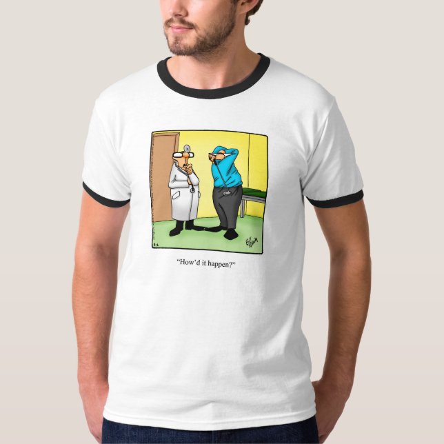 Funny Golf Swing Spaß Tee Shirt (Vorderseite)