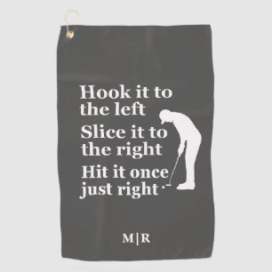 Funny Golf Thema Quote Hook es, schneiden Sie es, Golfhandtuch