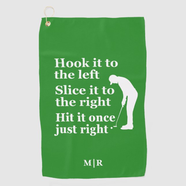 Funny Golf Thema Quote Hook es, schneiden Sie es,  Golfhandtuch (Vorderseite)