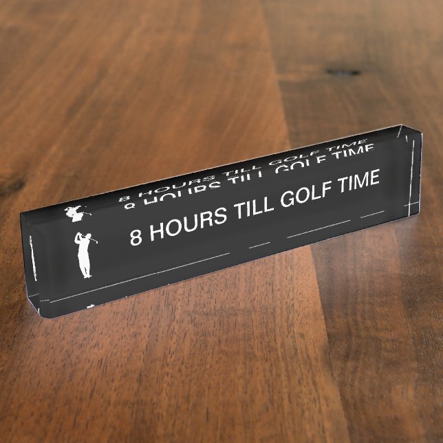 Funny Golf Theme Desk Plaques Namensplakette (Seite)
