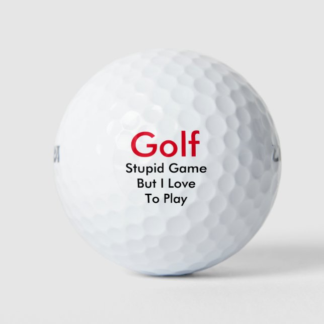 Funny Golf Theme Geschenk Golfball (Vorderseite)