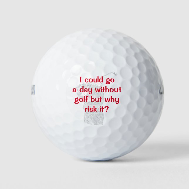 Funny Golf Theme Golfball (Vorderseite)