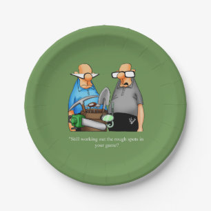 Funny Golf Themed Geburtstags-Teller Pappteller