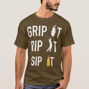 Funny Golf und Bier Grip it Rip it Sip It Gift T-Shirt