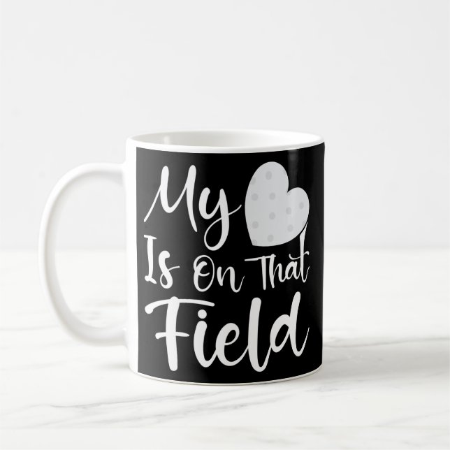 Funny Golf Vater mein Herz ist auf diesem Feld Gol Kaffeetasse (Links)