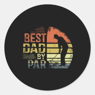 Funny Golf Vater Shirt - Vatertag Geschenk für Gol Runder Aufkleber
