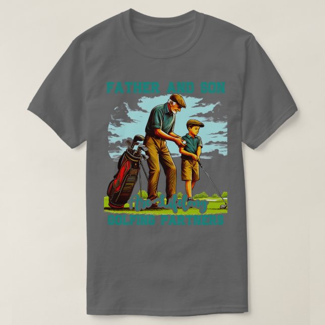 Funny Golf Vater Son Matching Bass Dady Vater Boys T-Shirt (Design vorne)