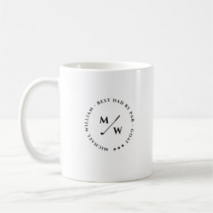 FUNNY GOLF VATER'S DAY BEST VATER BY PAR MONOGRAM KAFFEETASSE