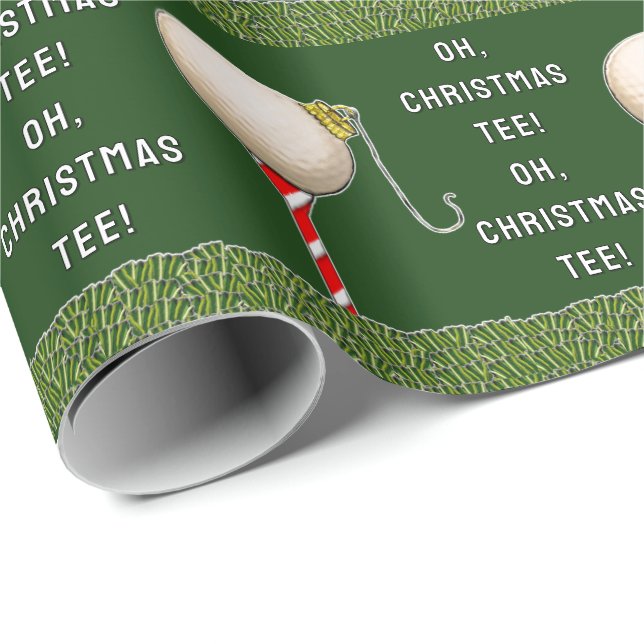 Funny Golf Weihnachten Geschenkpapier (Rolleneckpunkt)