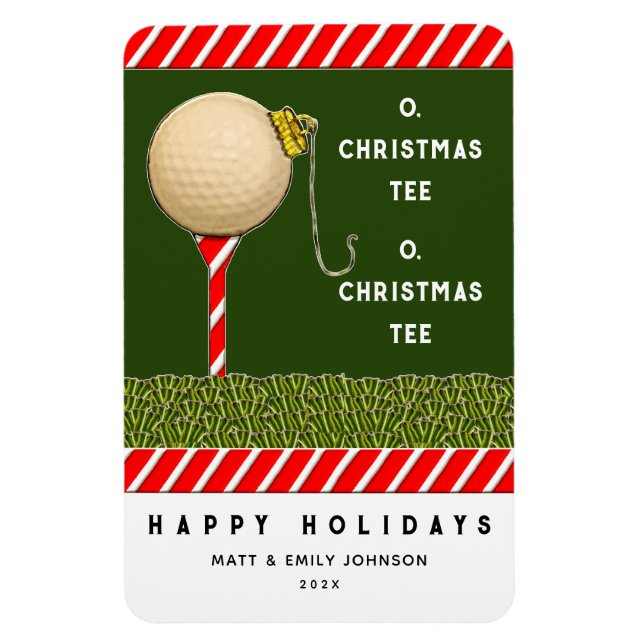 Funny Golf Weihnachten Magnet (Vertikal)