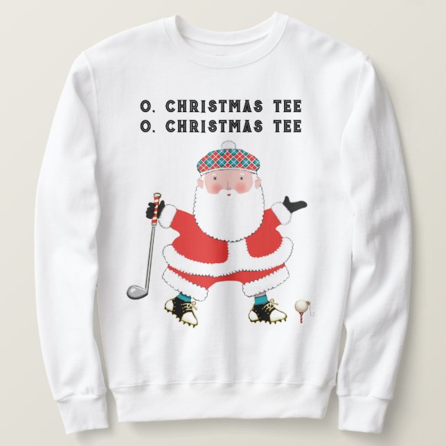Funny Golf Weihnachtsfeiertag Sweatshirt (Design vorne)