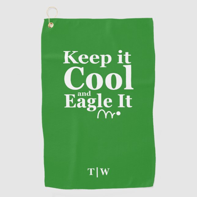 Funny Golf Zitat Behielt es Cool und leicht. Golfhandtuch (Vorderseite)