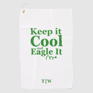 Funny Golf Zitat Behielt es Cool und leicht. Golfhandtuch