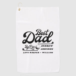 Funny Golfer Bester Vater Par   Name der Monogramm Golfhandtuch
