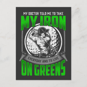 Funny Golfer Course Zitat Golf Player Spaß Postkarte