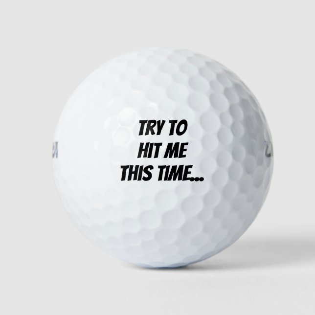 Funny Golfer Gag Geschenk Golf Ball Set (Vorderseite)