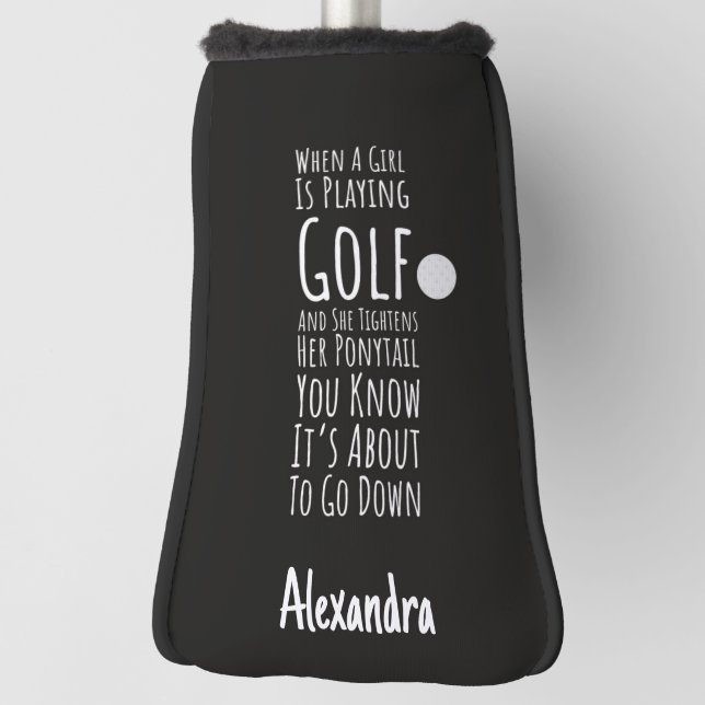 Funny Golfer Gifts For Her Teen Girls Women Player Golf Headcover (Rotieren 90)