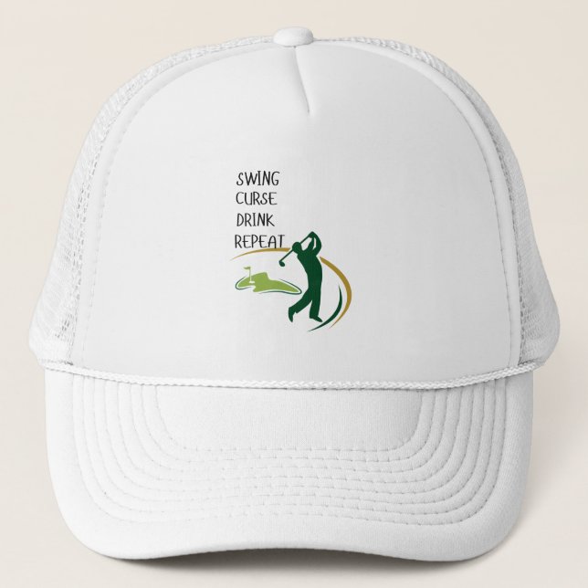 Funny Golfer Hat Geschenk für Golfliebhaber Truckerkappe (Vorderseite)