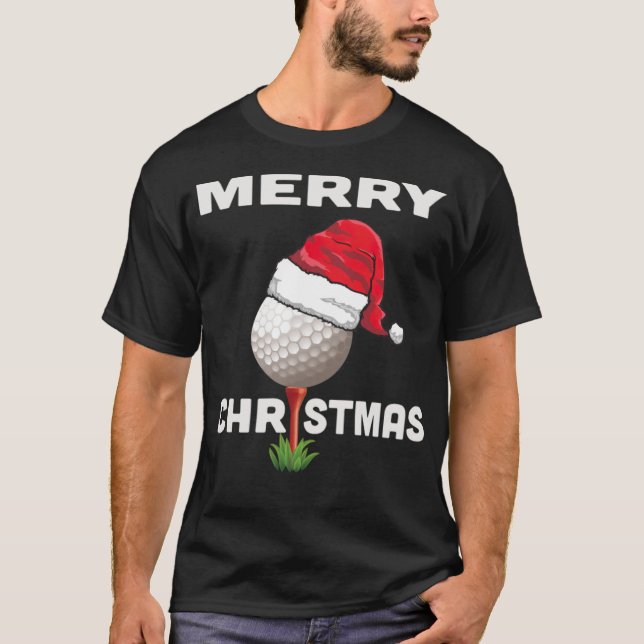 Funny Golfer Holiday Golf Ball Weihnachtsgolfgirl T-Shirt (Vorderseite)