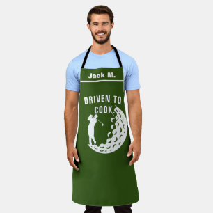 Funny Golfer Kitchen Geschenk, Driven to Cook Golf Schürze