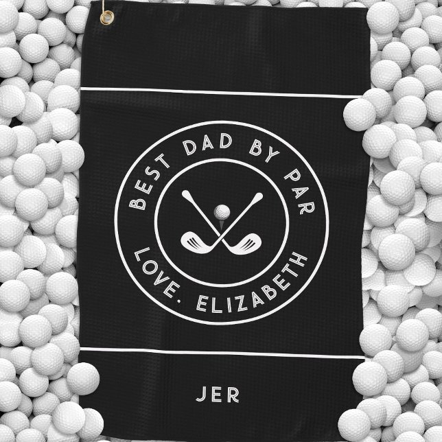 Funny Golfer Spaß Golf | Bester Vater nach Par Golfhandtuch (Funny Golfer Humor Golf | Best Dad By Par Golf Towel)