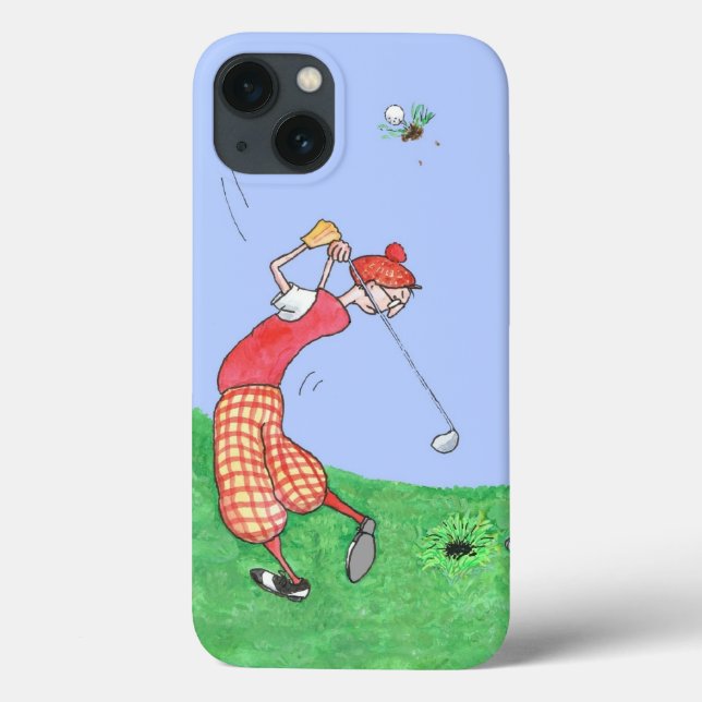 Funny Golfers Cartoon Illustration Case-Mate iPhone Hülle (Rückseite)