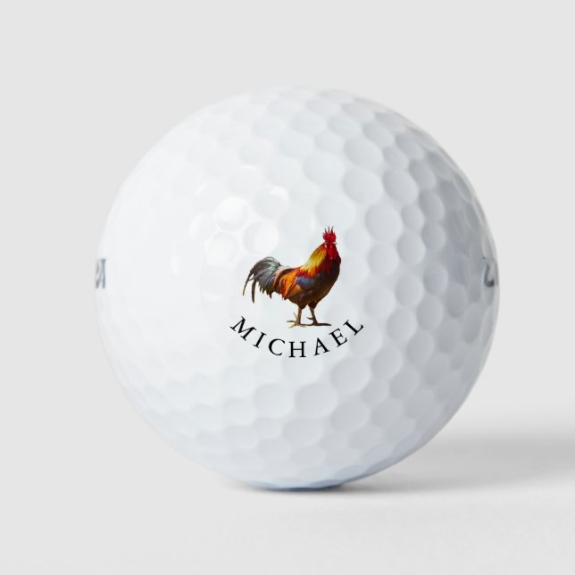 Funny Golfers persönliches Geschenkhühnchen Golfball (Vorderseite)