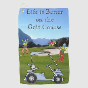 Funny Golfers und Golf Cart Handtuch