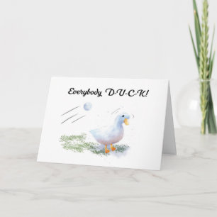 Funny Golfing Birthday mit Duck Karte