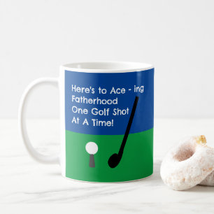 Funny Golfing Blue Erster Vatertag Kaffeetasse