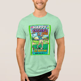 Funny Golfing Father's Day Tee-rific Dad Retro Tri-Blend Shirt