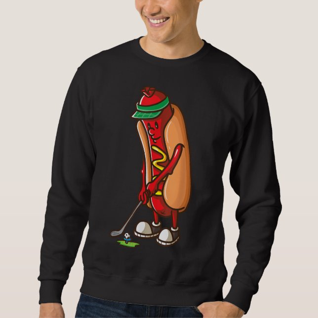 Funny Golfing Hot Dog Golf Geschenke für Men Boys  Sweatshirt (Vorderseite)