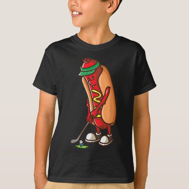 Funny Golfing Hot Dog Golf Geschenke für Men Boys  T-Shirt (Vorderseite)