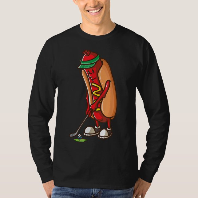 Funny Golfing Hot Dog Golf Geschenke für Men Boys  T-Shirt (Vorderseite)