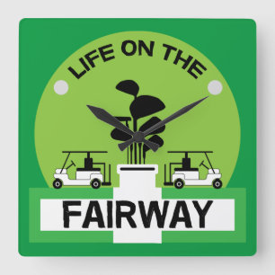 Funny Golfing Pros Golfing Fanatics Sport Quadratische Wanduhr