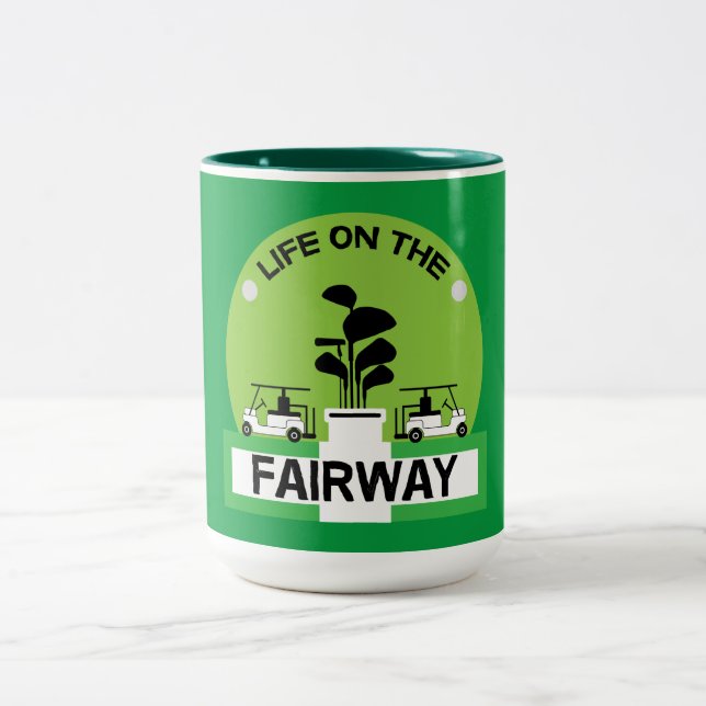 Funny Golfing Pros Golfing Fanatics Sport Zweifarbige Tasse (Mittel)
