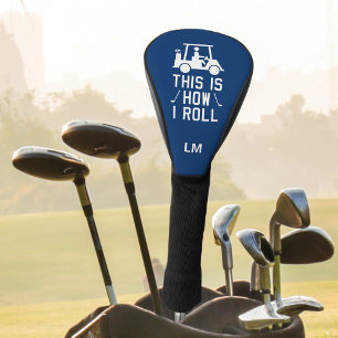Funny Golfspielen So Roll Blue Mit Monogramm Golf Headcover