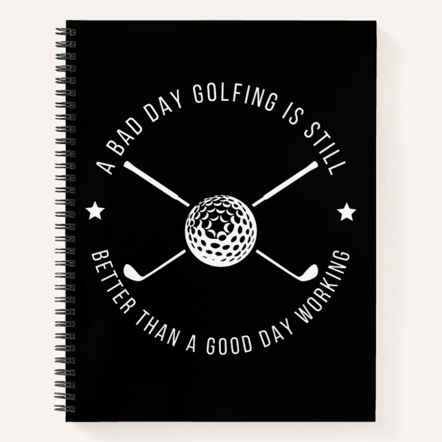 Funny Golfwork-Zitat Notizbuch (Vorderseite)