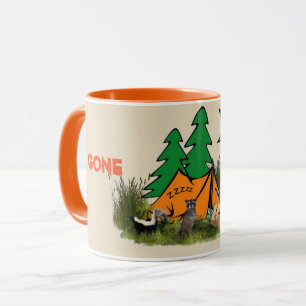 Funny Gone Camping Funny Mug Tasse