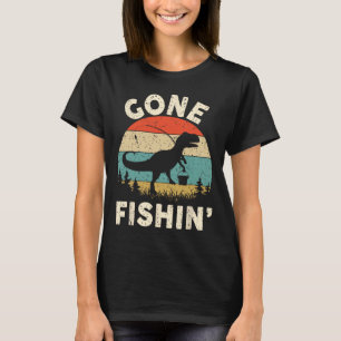 Funny Gone Fishing-Shirt Männer Frauen Jugend Jung T-Shirt