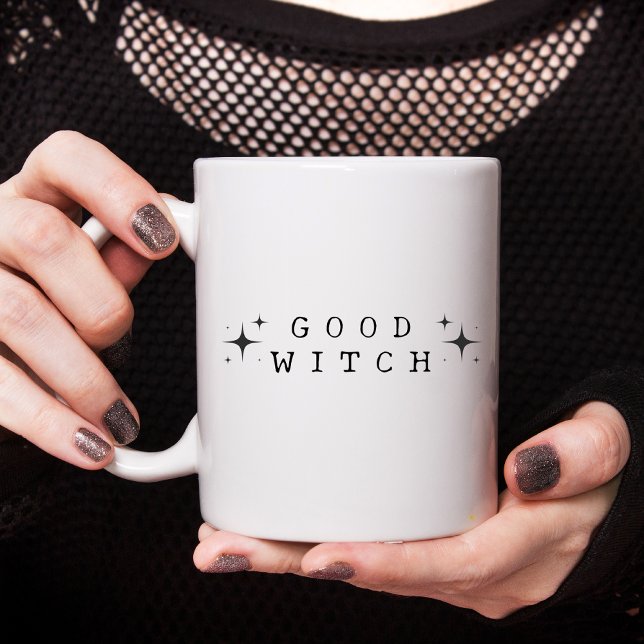 Funny Good Hexe Modernes Halloween Zweifarbige Tasse (Von Creator hochgeladen)