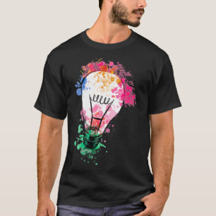 Funny Good Idee farbenfrohe Glühbirne Geschenk Fra T-Shirt